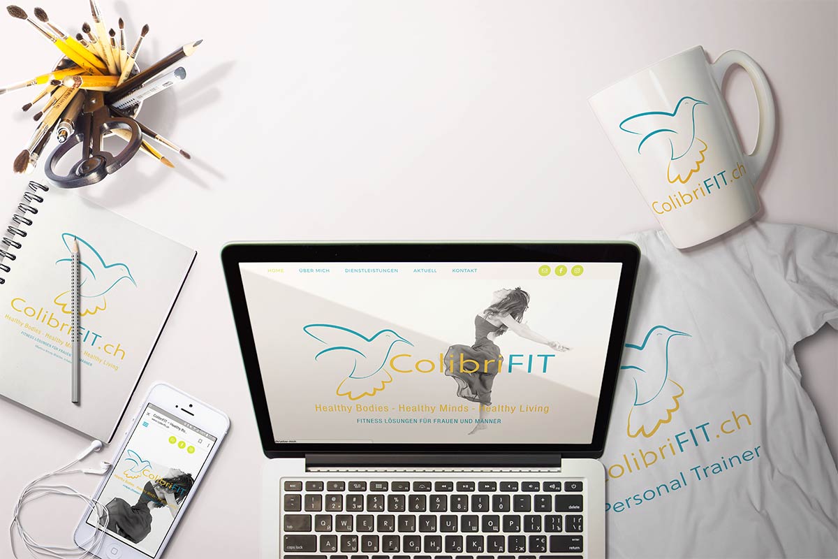 Logo and Website design for ColibriFIT.ch